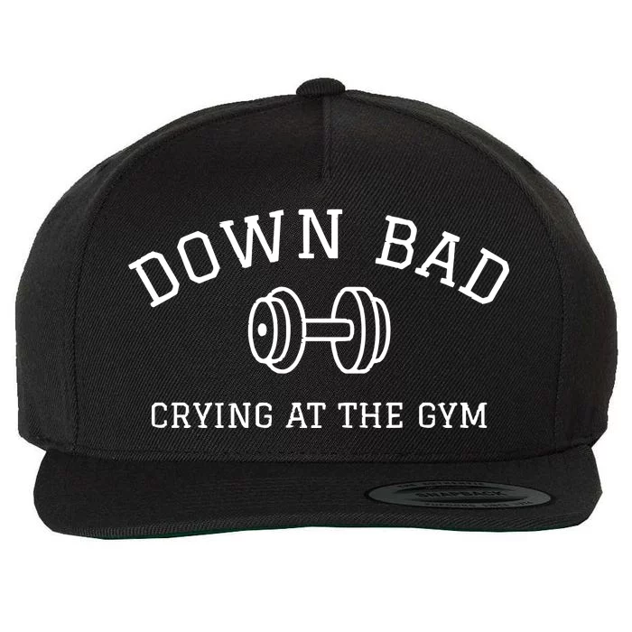 Down Bad Crying At The Gym Ttpd Wool Snapback Cap