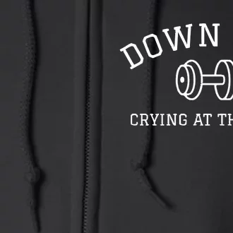 Down Bad Crying At The Gym Ttpd Full Zip Hoodie