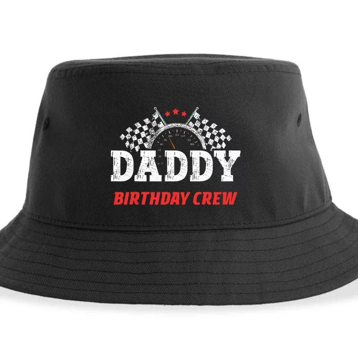 Daddy Birthday Crew Race Car Racing Car Driver Papa Dad Sustainable Bucket Hat