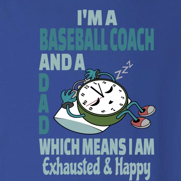 Dad Baseball Coach Tired Busy Exhausted Saying Funny Gift Toddler Long Sleeve Shirt