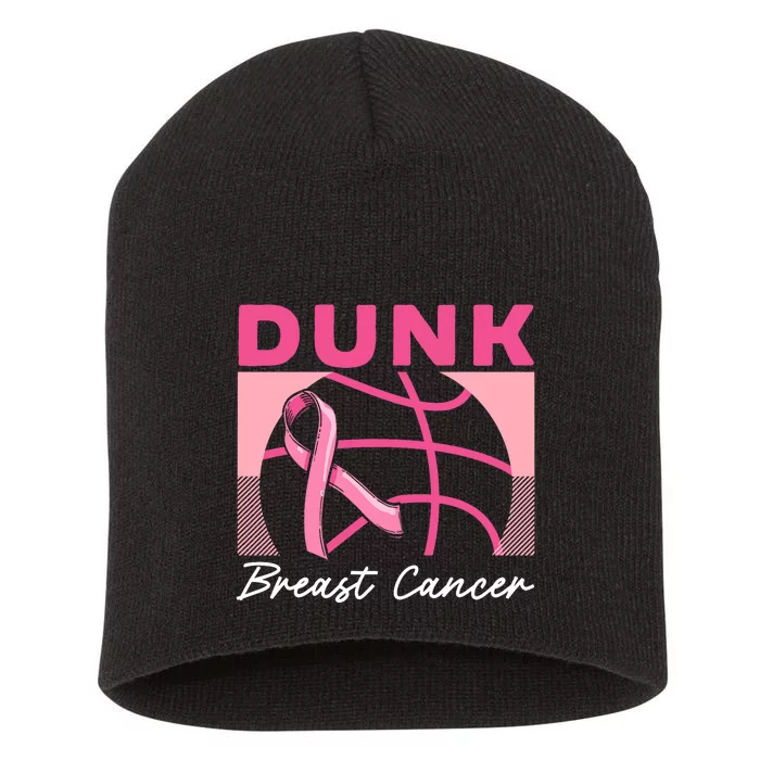 Dunk Breast Cancer Basketball Player Breast Cancer Awareness Short Acrylic Beanie