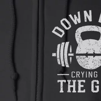 Down Bad Crying At The Gym Full Zip Hoodie