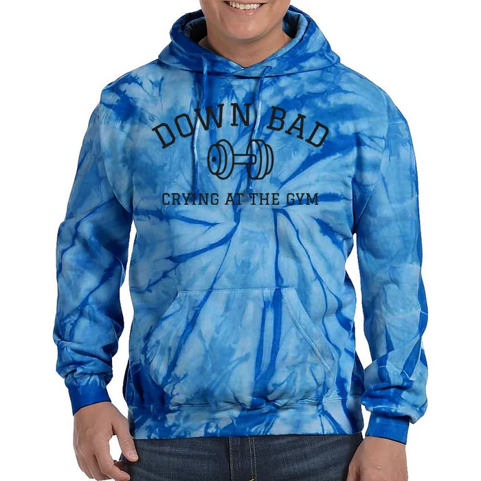 Down Bad Crying At The Gym Ttpd Tie Dye Hoodie