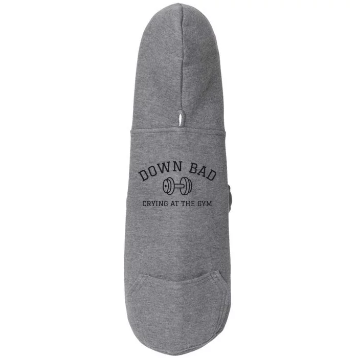 Down Bad Crying At The Gym Ttpd Doggie 3-End Fleece Hoodie