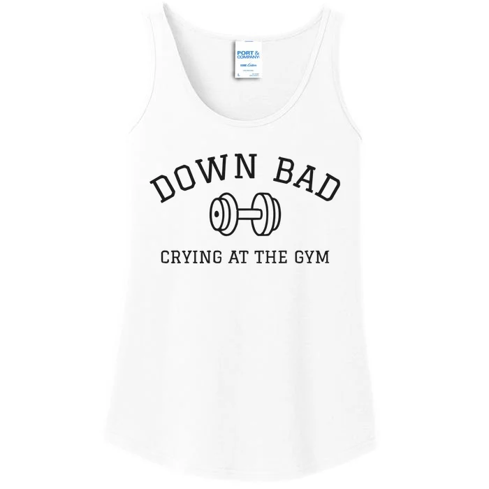 Down Bad Crying At The Gym Ttpd Ladies Essential Tank