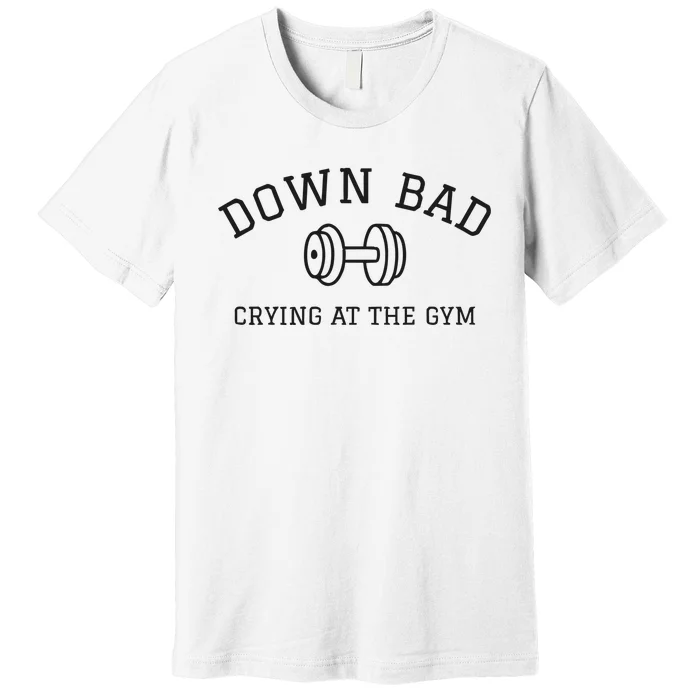 Down Bad Crying At The Gym Ttpd Premium T-Shirt