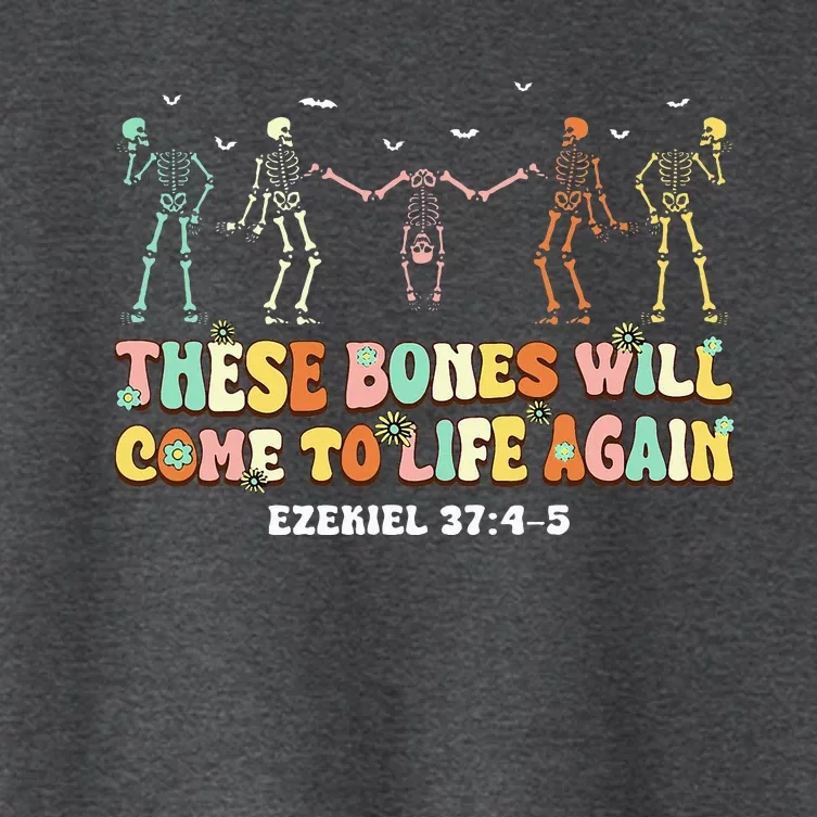 Dry Bones Come Alive Bible Verse Halloween Christian Jesus Women's Crop Top Tee