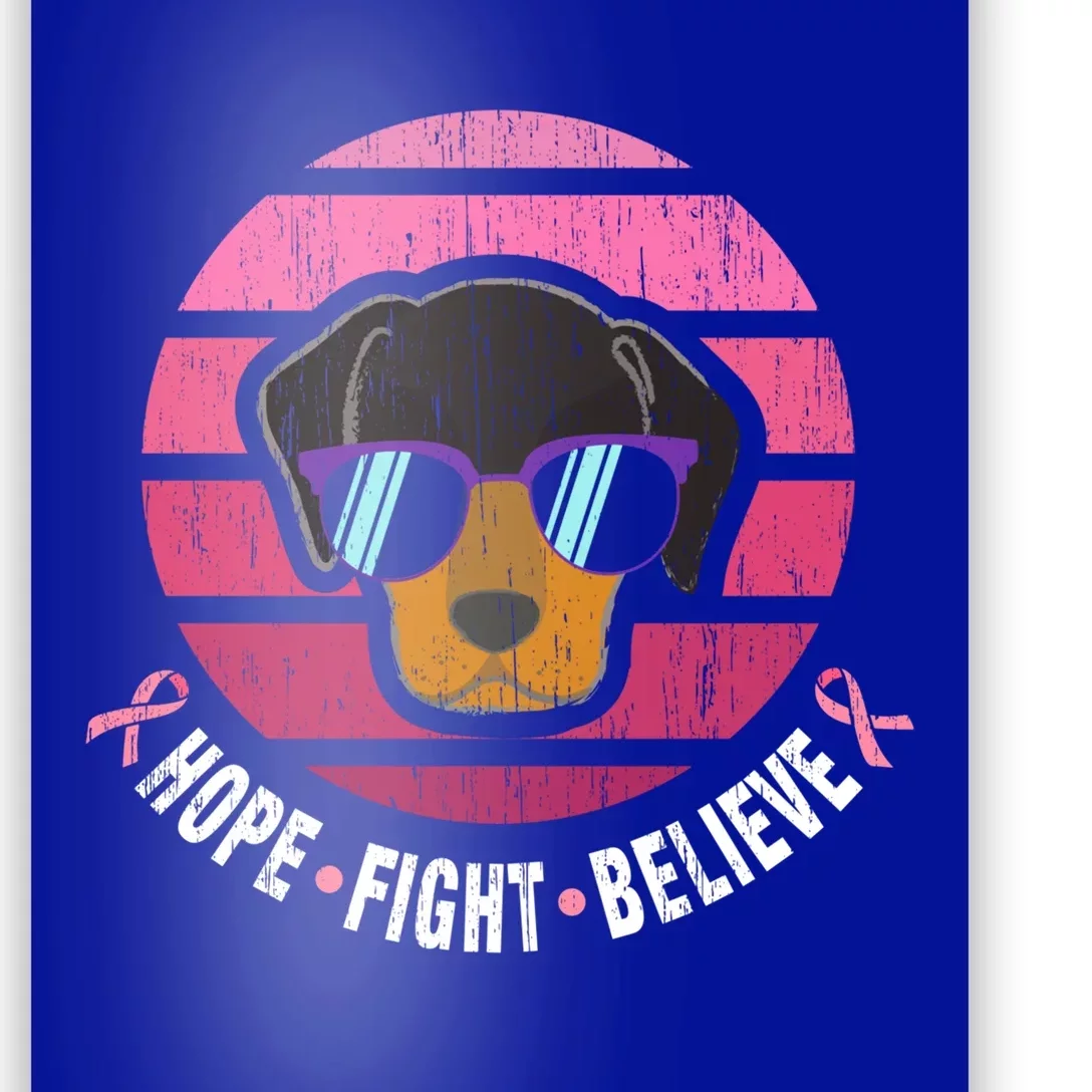 Daschund Breast Cancer Survivor Gift Poster