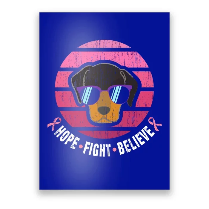 Daschund Breast Cancer Survivor Gift Poster