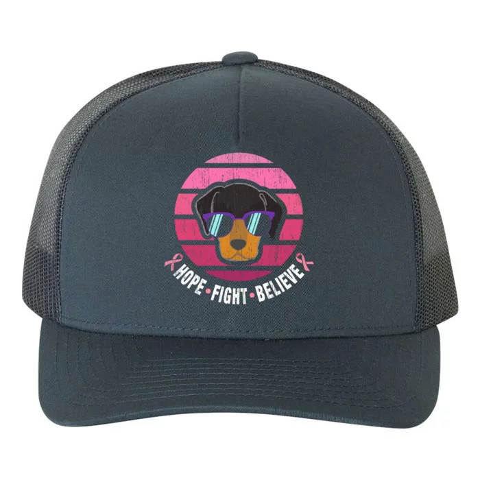 Daschund Breast Cancer Survivor Gift Yupoong Adult 5-Panel Trucker Hat