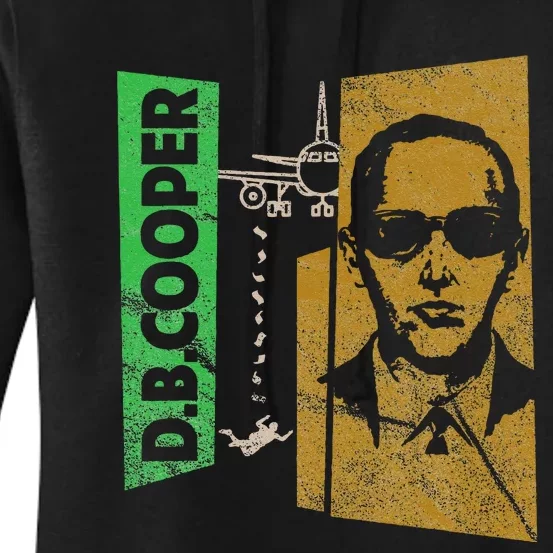 D. B. Cooper Skyjacker Hijack Retro 60s Style Graphic Women's Pullover Hoodie