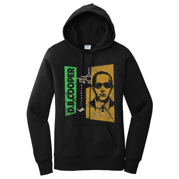 D. B. Cooper Skyjacker Hijack Retro 60s Style Graphic Women's Pullover Hoodie