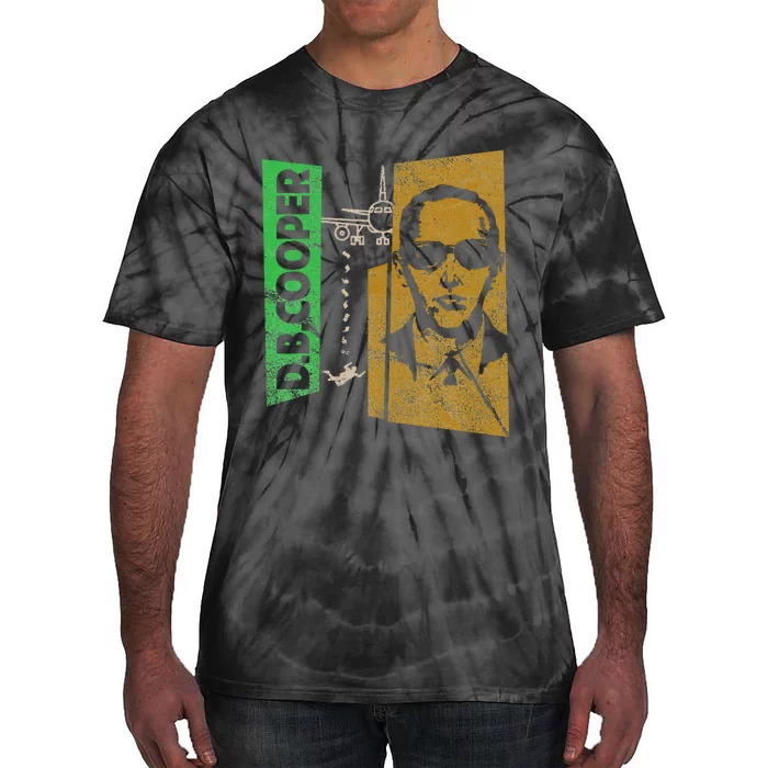 D. B. Cooper Skyjacker Hijack Retro 60s Style Graphic Tie-Dye T-Shirt