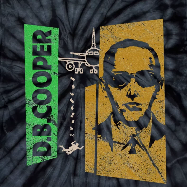 D. B. Cooper Skyjacker Hijack Retro 60s Style Graphic Tie-Dye T-Shirt