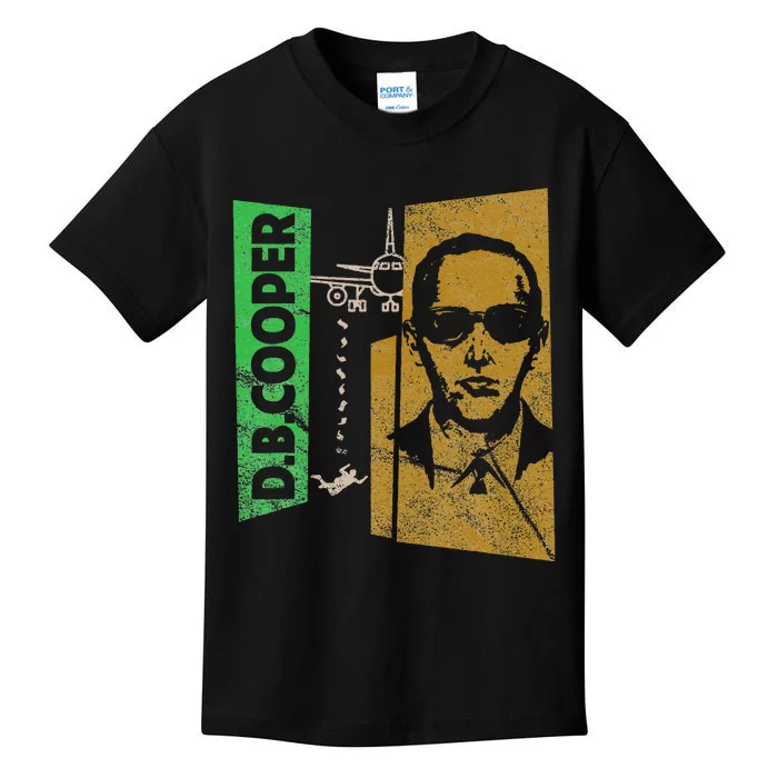 D. B. Cooper Skyjacker Hijack Retro 60s Style Graphic Kids T-Shirt