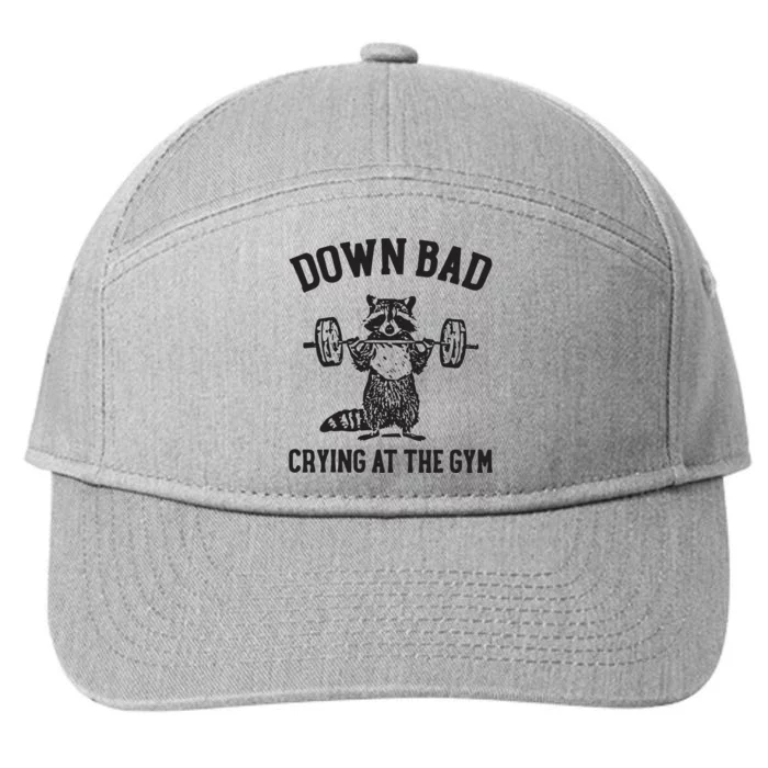 Down Bad Crying At The Gym 7-Panel Snapback Hat