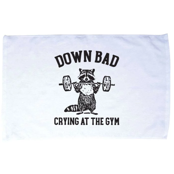 Down Bad Crying At The Gym Microfiber Hand Towel