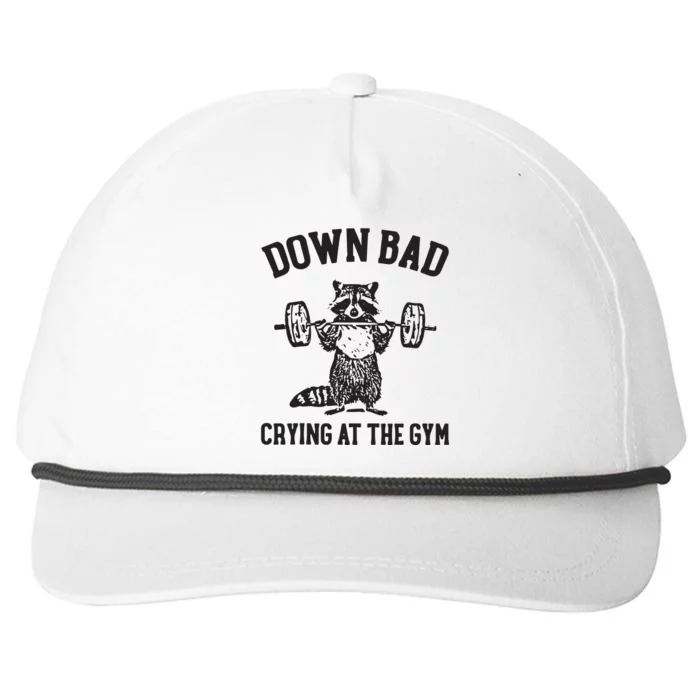 Down Bad Crying At The Gym Snapback Five-Panel Rope Hat