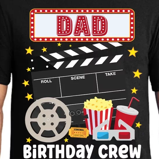 Dad Birthday Crew Movie Night Theme Matching Party Pajama Set