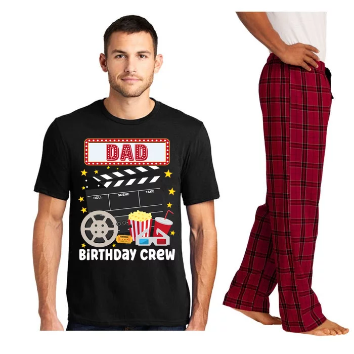 Dad Birthday Crew Movie Night Theme Matching Party Pajama Set