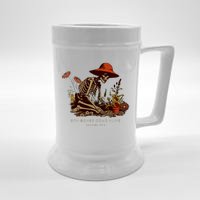 Dry Bones Come Alive Funny Skeleton Flower Beer Stein