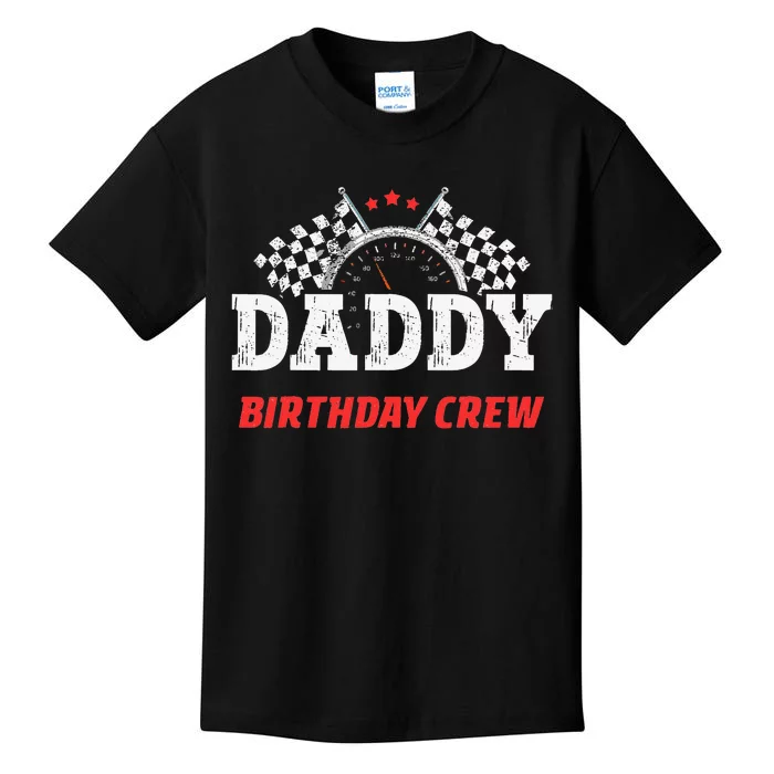 Daddy Birthday Crew Race Car Racing Car Driver Papa Dad Kids T-Shirt