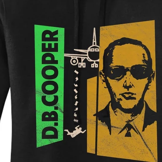 D B Cooper Skyjacker Hijack Retro 60s Style Graphic Women's Pullover Hoodie