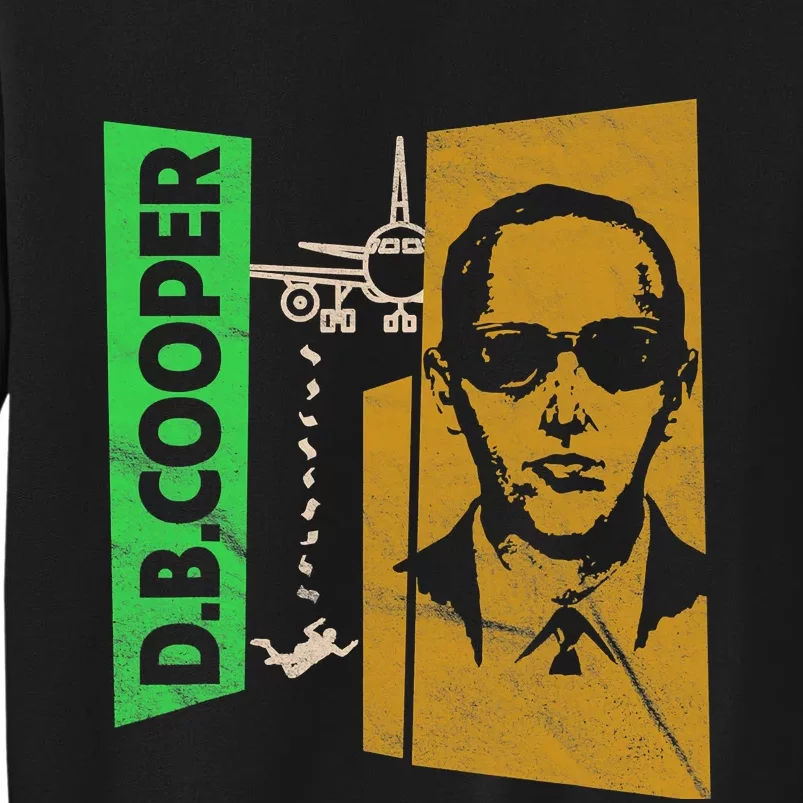 D B Cooper Skyjacker Hijack Retro 60s Style Graphic Tall Sweatshirt