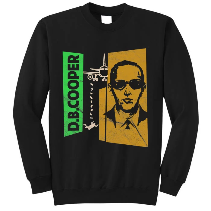 D B Cooper Skyjacker Hijack Retro 60s Style Graphic Tall Sweatshirt