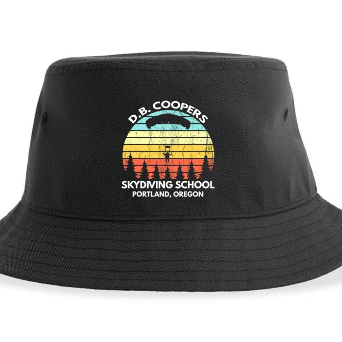 D B Coopers Skydiving School Portland Oregon Funny Sustainable Bucket Hat