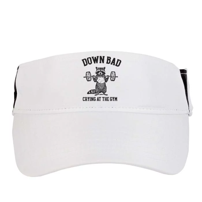 Down Bad Crying At The Gym Racoon Meme Ttpd Adult Drive Performance Visor