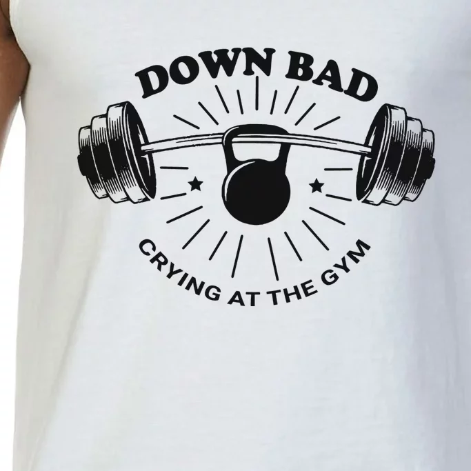 Down Bad Crying At The Gym Funny Workout Ttpd Comfort Colors® Tank Top