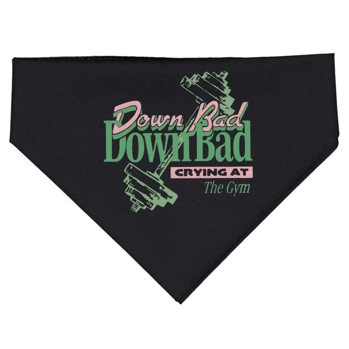 Down Bad Crying At The Gym USA-Made Doggie Bandana