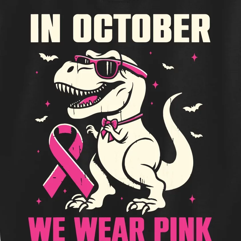 Dinosaur Breast Cancer Awareness Kids Sweatshirt