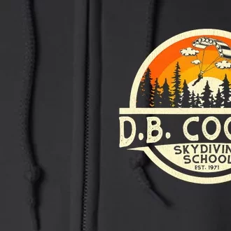 D B Coopers Skydiving School Portland Oregon Full Zip Hoodie