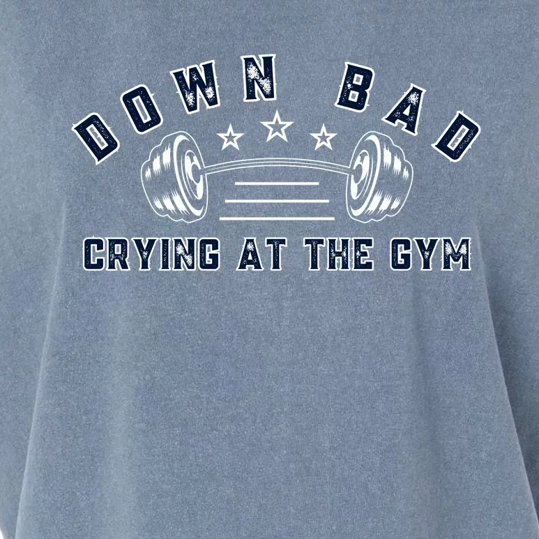 Down Bad Crying At The Gym Garment-Dyed Women's Muscle Tee