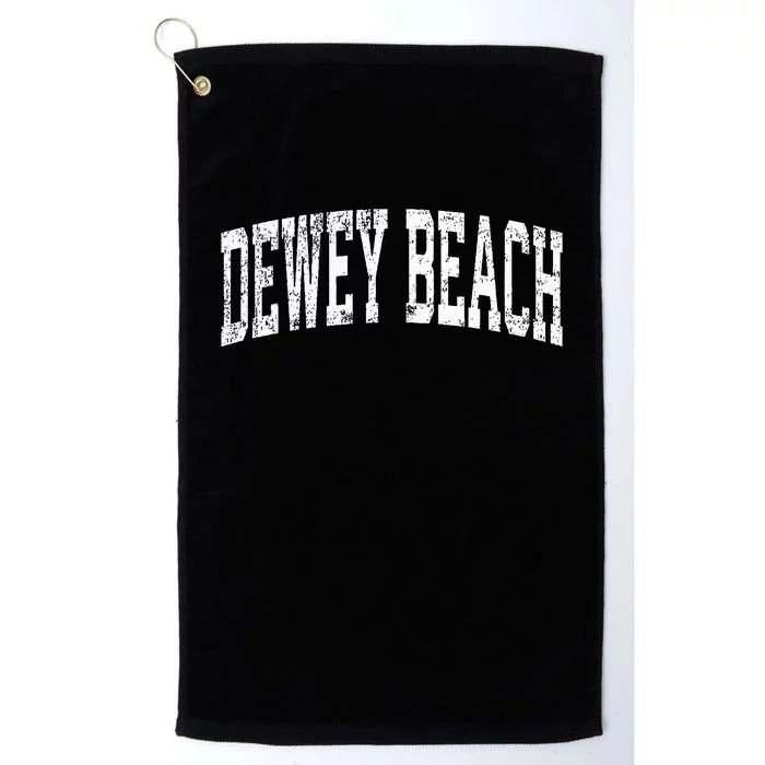 Dewey Beach Delaware De Vintage Athletic Sports Design Platinum Collection Golf Towel