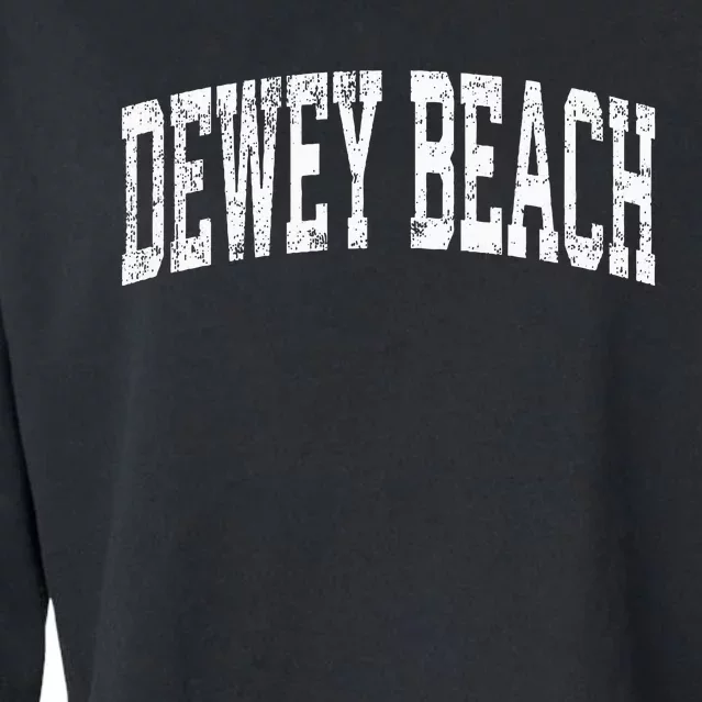 Dewey Beach Delaware De Vintage Athletic Sports Design Cropped Pullover Crew