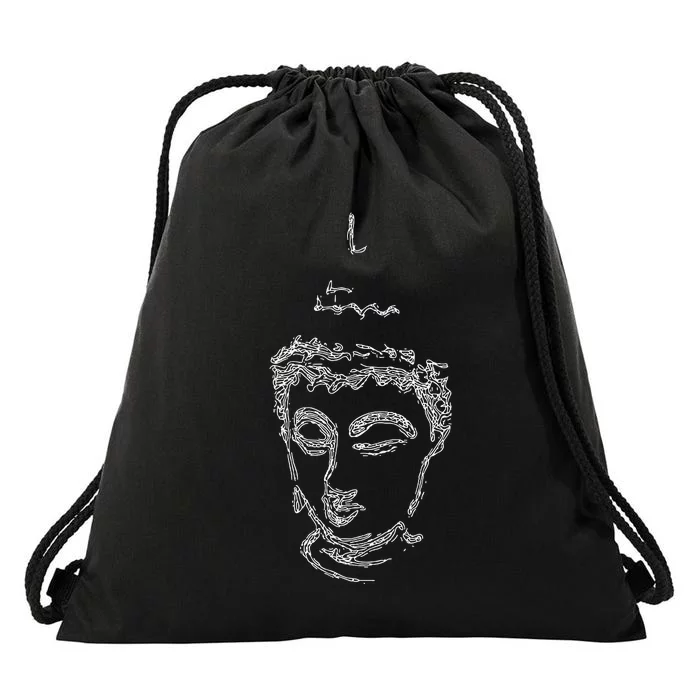 Drypoint Buddha Drawstring Bag