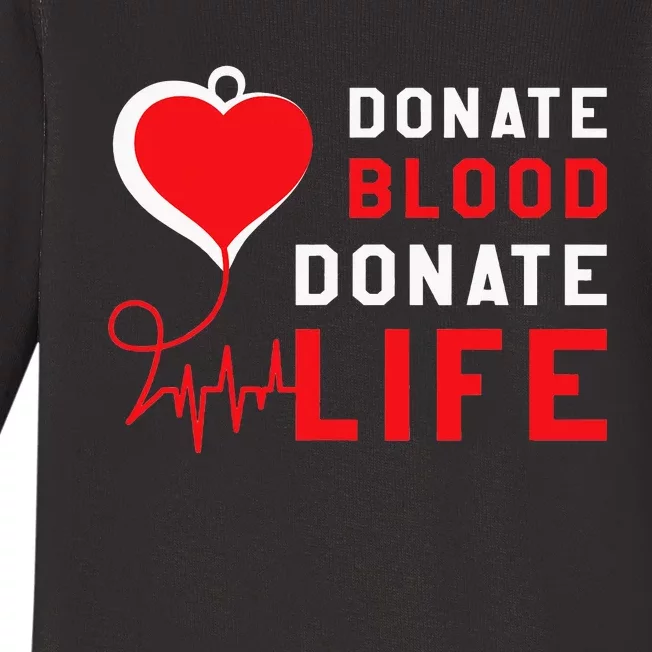 Donate Blood Donate Life World Blood Awareness Baby Long Sleeve Bodysuit