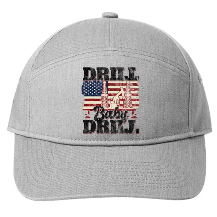 Drill Baby Drill Oilrig Oilfield Trash 7-Panel Snapback Hat