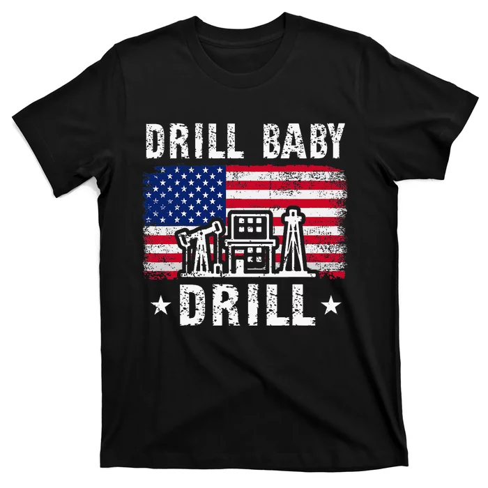 Drill Baby Drill Trump 2024 4th Of July Political T-Shirt