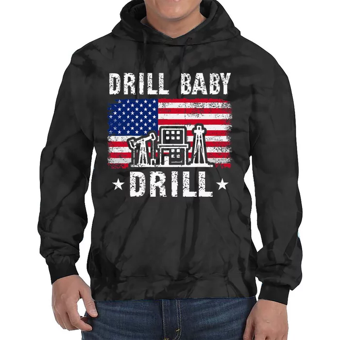 Drill Baby Drill Trump 2024 4th Of July Political Tie Dye Hoodie