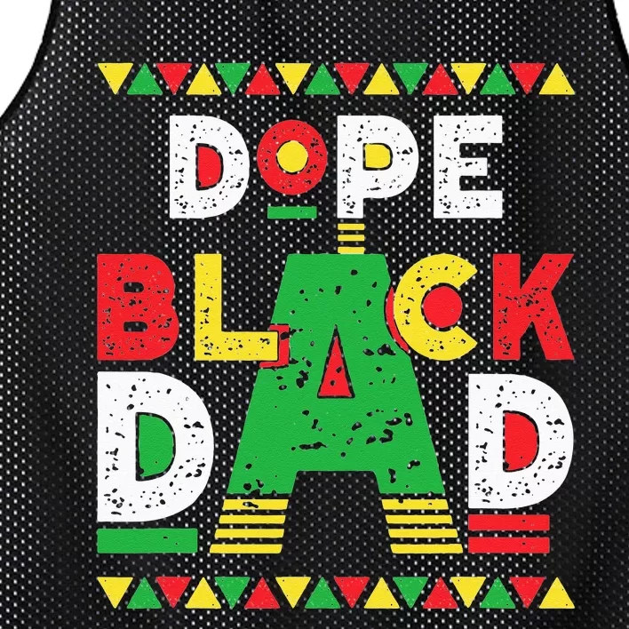 Dope Black Dad African American Black Dad Pride Fathers Day Mesh Reversible Basketball Jersey Tank