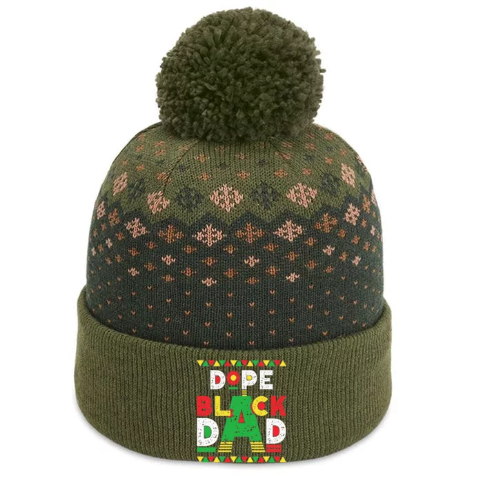 Dope Black Dad African American Black Dad Pride Fathers Day The Baniff Cuffed Pom Beanie