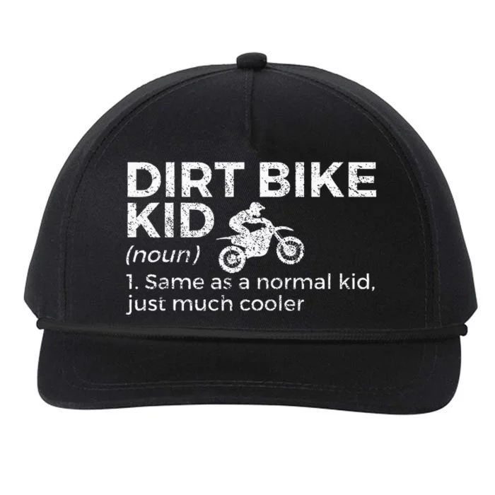 Dirt Bike Definition Motocross Snapback Five-Panel Rope Hat