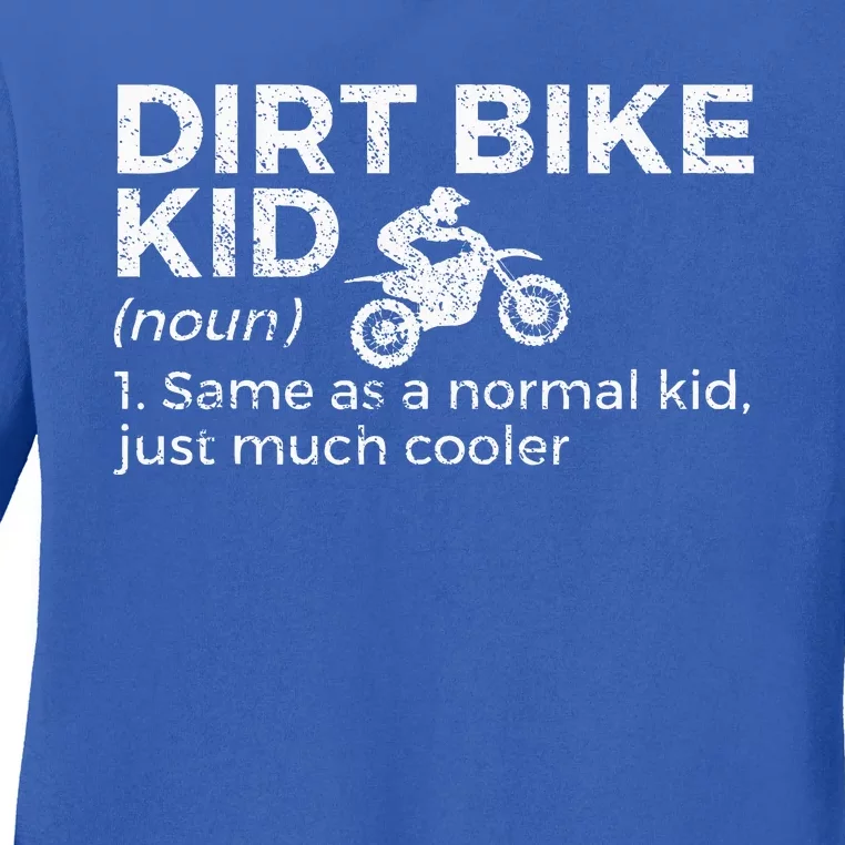 Dirt Bike Definition Motocross Ladies Long Sleeve Shirt