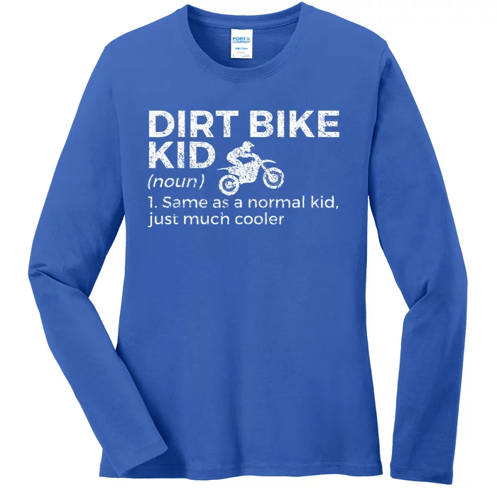 Dirt Bike Definition Motocross Ladies Long Sleeve Shirt