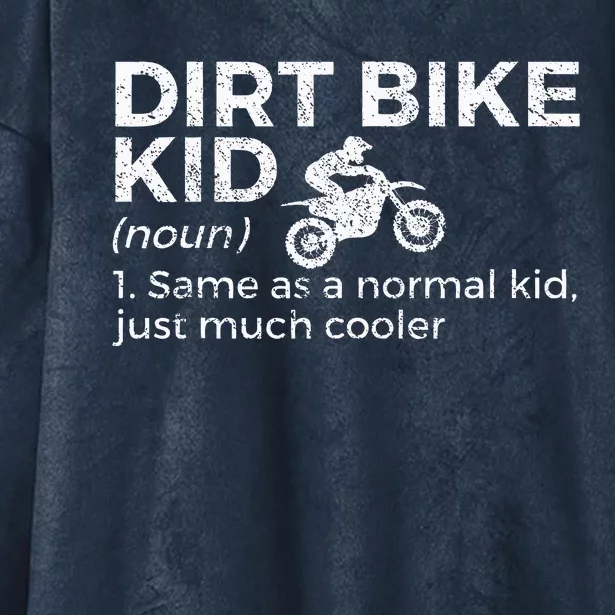 Dirt Bike Definition Motocross Hooded Wearable Blanket