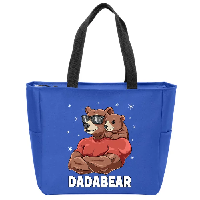 Dadabear Bear Dad And Papa Fathers Day Daddy Great Gift Zip Tote Bag